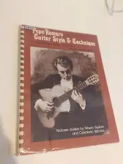 Pepe Romero Guitar Style And Technique Classical Guitar Rare Vintage Sheet Music