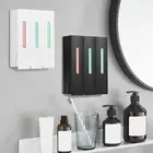 3 Chamber Shower Soap Dispenser 400ml Shampoo Dispenser Wall Mounted AU;