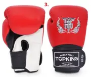 TOPKING Boxing Gloves Leather MMA Muay Thai Air Breathable Made TH Size 12-16oz