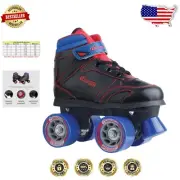 Adjustable Boys' Roller Skates with Oversized Wheels - Perfect for Rink & Street