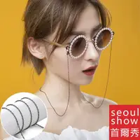 在飛比找ETMall東森購物網優惠-seoul show首爾秀 復古圈圈口罩掛繩鍊太陽眼鏡鍊光學