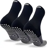 [Pure Athlete] Grip Socks Soccer - Non Slip Padded Gripper Crew Sock Accessories