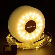 Vecoter Camping String Lights,2 in 1 Outdoor String Lights,Portable Warm String Lights with 5 Lighting Modes, for Camping, Party, Yard Garden Outdoor(26.2ft), YD-2314