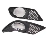 Front Bumper Halogen LED Fog Light Lamp With Bulbs+Grille Cover For Mercedes Benz W204 C63 AMG 2007 2008 2009 2010 2011 Pair Grille