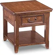 Ashley Furniture Signature Design - Woodboro Chair Side End Table - Rustic Style Accent Table - Square - Dark Brown