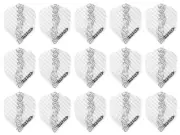 5 Sets Harrows Dimplex Standard Dart Flights - Ships Tracking- Tribal White