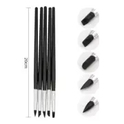 5 pcs Dental Multi-Purpose Silicone Brush Pens Cement Porcelain Adhesive Black