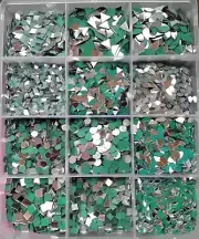 All Shape Mirror Kit for Craft Work (Total-1200 Pieces) Free Fabric Glue Cone (C