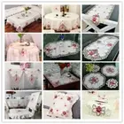 Embroidered Floral Lace Tablecloth Dining Table Runner Cover Doily Wedding Party