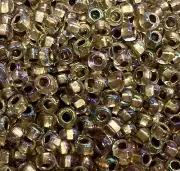 SIZE 8/0 ~ CRYSTAL COPPER RB ~ 28 Grams ~ LOOSE GLASS SEED BEADS LOT