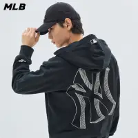 在飛比找momo購物網優惠-【MLB】大Logo拉鍊連帽外套 紐約洋基隊(3ATRB03