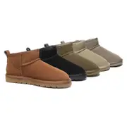 AUSTRALIAN SHEPHERD® UGG Boots Sheepskin Wool Mini Ankle Julia - Light Brown / AU Ladies 11 / AU Men 9 / EU 42