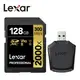 Lexar® 128GB Professional 2000x SDXC™ UHS-II V90記憶卡(含讀卡機) 【APP下單點數 加倍】