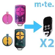 2 x ATA PTX-5v1 Compatible Garage/Gate Door Remote GDO 6v3/7v2/7v3/8v3/9v2/9v3
