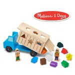 美國MELISSA & DOUG 瑪莉莎 傾卸卡車 交通工具 積木 形狀分類 形狀認知 形狀配對 彌月禮