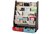 Giantex 5-tier Kids Bookshelf Wooden Bookcase Toys Storage Organiser Display Shelves Espresso