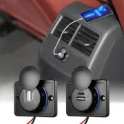 QC3.0 Car Socket PD Type-C Ports Dual Adapter Power USB Acces P6O9