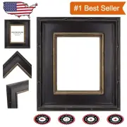 Museum-Quality 12x16 Antique Black & Gold Ornate Picture Frame - Handcrafted ...