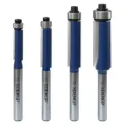 XDENGP Flush Trim Router Bits Set of 4 Cutting Sizes 1/4 5/16 3/8 and 1/2 inches