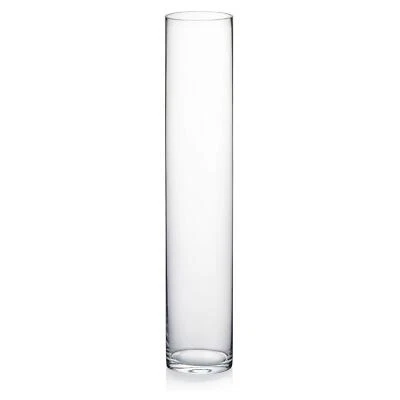 WGV Tall Cylinder Glass Vase 3 W x 16 H Multiple Sizes Choices Clear Bud