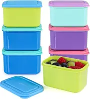 Caperci Small Snack Containers with Lids 6 Pack - 5Oz/150Ml Leakproof