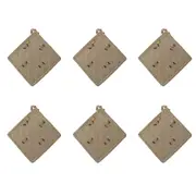 6x Belle Tuft Kitchen Cotton Pot/Pan Holder/Trivet Mat 20x20cm Square Burnt OLVE