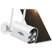 Hiseeu C40 4MP 2.5K Solar Powered Security Camera Rechargeable WiFi Outdoors Camera Color Night Vision Motion Detection