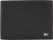 [Tommy Hilfiger] Men's Leather Bifold Eton Coin Wallet Black