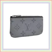 LOUIS VUITTON Monogram Eclipse Pochette Cle Coin Case Small Item Gray Black