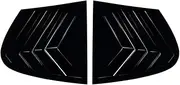 Carbon Fiber Car Rear Window Shutter Cover Trim Window Louver Side Vent Trim ABS Compatible for BMW 1 Series E87 2005-2011 Auto Accessories(Gloss Black)