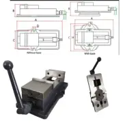4in Heavy Duty Angle Fixed Vise Precision Flat Vise CNC Milling Machine FlatVise