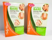 New (2) Sally Hansen NATURALLY BARE Waxing Strips For Faces & Little Spaces