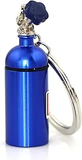Maycom NOS Turbo Keychain Creative New Mini Nitrous Oxide Bottle Keyring Key Chain Ring Keyfob Stash Pill Box Storage