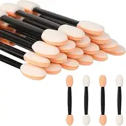 Eyeshadow Applicators, 50Pcs Disposable Dual Sides Eye Shadow, Eye Shadow Brushes Set, Sponge Brush, Black Sponge Brush, Eye Makeup Brushes for Women Girls(Black)