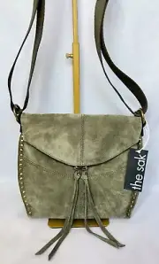 Brand New With Tags The Sak Silverlake Crossbody In Moss Suede Green Color