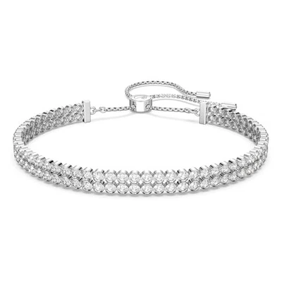 Swarovski 5221397 Subtle White Rhodium Plated Medium Bracelet MSRP $169