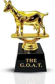 Vaulted Skulls & Co Goat Trophy | Greatest of All Time Trophy (G.O.A.T) | G.O.A.T Trophy | Sports Team Trophies | Funny Office Trophy | Gold/Black | 3"
