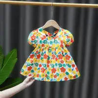 在飛比找ETMall東森購物網優惠-小女孩一歲洋氣嬰兒公主裙夏裝