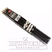 Vic Firth Black Drum Stick 5B Natural Wood Tip 4-Pack