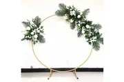 2M Wedding Hoop Round Circle Arch Backdrop Flower Display Stand Frame Background Gold