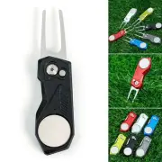 Aluminum Alloy Foldable Divot Tool with Button & Marker for