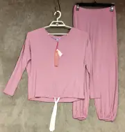 Hale Bob One Spirit 2 Piece Sleepwear Pj Set Womens S Pink Soft Drawstring New