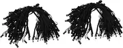 [STOBOK] 100 PCS tie flat elastic cord black bow tie Elastic rope flexible adjustable small device rope elastic band Bowtie Band skull gloves Lace up conveyor belt extender