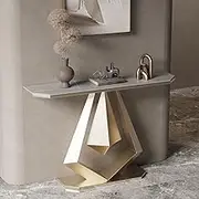 HOLGVE Console Tables for Entryway, Contemporary Accent Sofa Table, Hallway Table, Contemporary Accent Table, for Living Room, Entryway, Hallway, Bedroom(Gold-C,59inch/150cm)