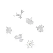 6PCS Glitter Ornaments Christmas Tree Decor Baubles Pendant forXmas Festive Gift