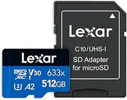 Lexar 633X SDMI UHS-I High Performance Memory Card, 512 GB Capacity