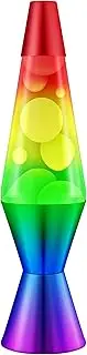Lava Lamp Rainbow 2179, Hand Painted Tri-Color Globe, White Wax, Clear Liquid, Decorative Base and Cap, Original 14.5 inch LAVA Motion Lamp to Illuminate Your Mood