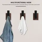 4 Pcs Coat Rack Wall Mount Walnut Wood Coat Hooks Heavy Duty Aluminum Wall Zhjci