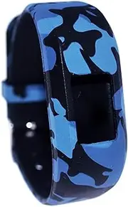 RuenTech Replacement Bands intended for Garmin Vivofit jr.2,Adjustable Wristbands with Secure Watch-Style Clasp Strap intended for Garmin Vivofit jr 2 and Vivofit jr(for Kids) (Camo Blue)