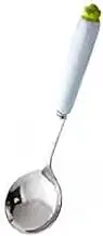 Tablespoons Children's Household Eating Cartoon Long Handle Round Head Spoon 304 Stainless Steel Serving Spoon(Blue)